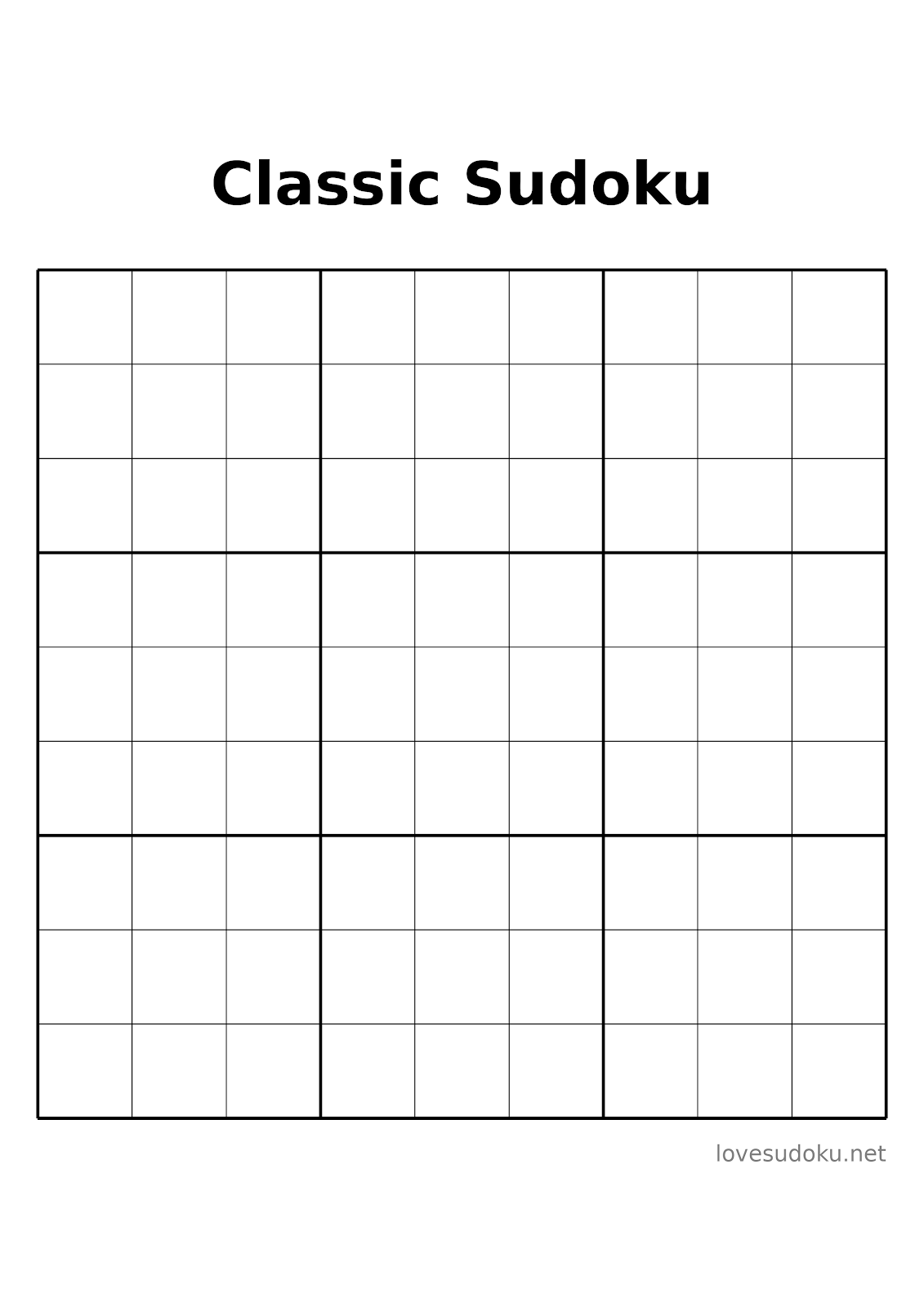 sudoku to print